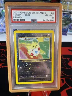 2001 POKEMON SOUTHERN ISLANDS PROMO #4 TOGEPI-HOLO PSA 8 - Image 1