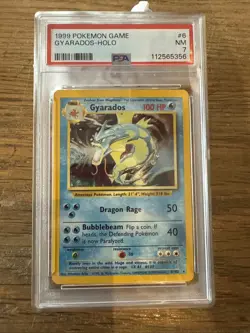 Pokemon Guardados Holo Base Set 1999 Unlimited PSA 7 Vintage - Image 2