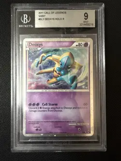 2011 POKEMON CALL OF LEGENDS SHINY DEOXYS #SL1 HOLO BGS 9 MINT - Image 1