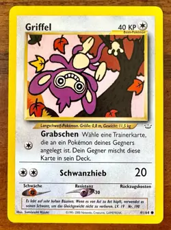 2001 - Pokemon Neo Revelation [German] - Aipom [Griffel] 41/64 Common LP VINTAGE - Image 1