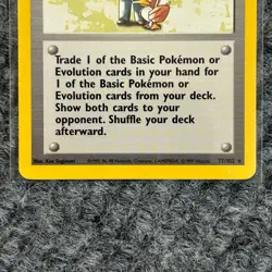Vintage Pokemon Base Set Pokemon Trader 77/102 Rare NM Unlimited - Image 4