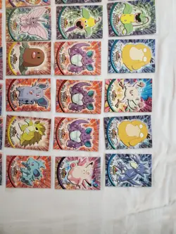 LP/NM 60 BLUE LOGO Pokemon Topps cards lot Logo 1999 - Image 4