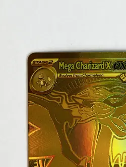 Pokemon Gold Hyper Rare Mega Charizard X EX Card 130/094 - Mint - Image 2