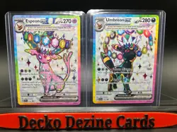 Pokemon TCG - Umbreon ex 176 & Espeon ex 175 Prismatic Evolutions Ultra Rare NM - Image 1