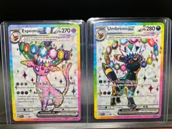 Pokemon TCG - Umbreon ex 176 & Espeon ex 175 Prismatic Evolutions Ultra Rare NM - Image 2