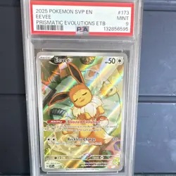 Pokemon Eevee SVP EN Holo PSA 9 Prismatic Evolutions ETB #173 Promo Black Star - Image 1