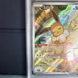 Pokemon Eevee SVP EN Holo PSA 9 Prismatic Evolutions ETB #173 Promo Black Star - Image 5