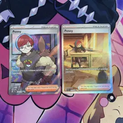 Pokemon TCG | Penny SIR 252/198 & Penny Full Art Trainer 239/198 X2 Bundle - Image 1