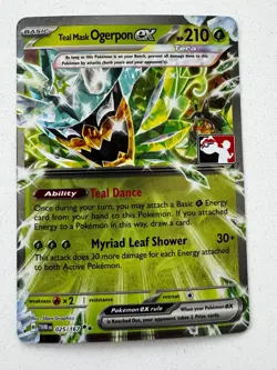 Pokemon TCG: Teal Mask Ogerpon ex - Prize Pack Play Stamped Card Series 7 - NM - Image 1
