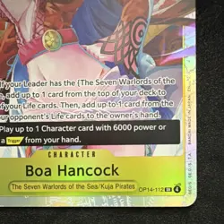 Bandai Boa Hancock OP14-112 SR Holo The Azure Sea's Seven One Piece CCG - Image 2
