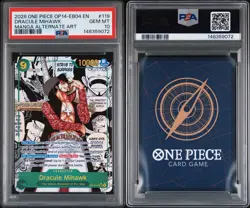 One Piece - Dracule Mihawk (Manga) OP14-119 The Azure Sea's Seven Foil - PSA 10 - Image 3