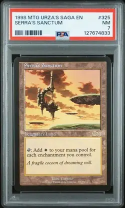 MTG Serra Sanctum Urza Saga English PSA 7 - Image 1