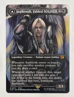 Sephiroth, Fabled Soldier Borderless Final Fantasy Near Mint NM MTG Magic - Image 1