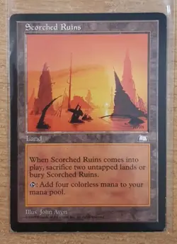 1997 MAGIC THE GATHERING WEATHERLIGHT SCORCHED RUINS TD25 - Image 1