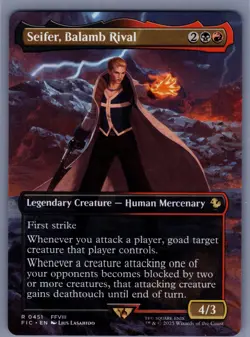 Seifer, Balamb Rival 451 Borderless Final Fantasy Rare MTG Scene FIC EN NM - Image 1