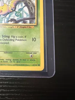 Weedle 69/102 Base Set Unlimited WOTC Vintage Pokemon - Image 5
