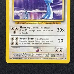 Dragonair 018/102 Base Set Pokemon Card Wizard WOTC Near Mint NM/LP - Image 3