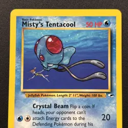 Misty's Tentacool 057/132 Gym Heroes Non-Holo Pokemon Card Wizards Near Mint NM - Image 2