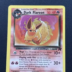 Dark Flareon 35/82 Team Rocket Non-Holo Pokemon Card Wizards Near Mint - Image 2