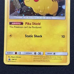 Pikachu SM157 Black Star Promo Holo Sun& Moon Pokemon Card Near Mint NM - Image 3