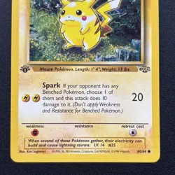 Pikachu 60/64 Jungle Non-Holo 1999 Pokemon Card Wizards WOTC Near Mint NM - Image 3