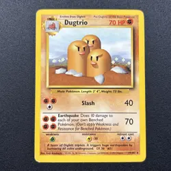 Dugtrio 019/102 Base Set Non-Holo Rare WOTC Wizards Pokemon Card NM/LP - Image 1