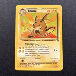 Raichu 29/62 Fossil Non-Holo Vintage WOTC Pokemon Card Near Mint NM - Image 1