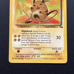 Raichu 29/62 Fossil Non-Holo Vintage WOTC Pokemon Card Near Mint NM - Image 3