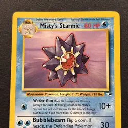 Misty's Starmie 056/132 Gym Heroes Non-Holo Pokemon Card Wizards Near Mint NM - Image 2