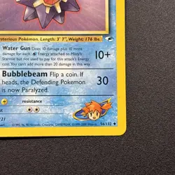 Misty's Starmie 056/132 Gym Heroes Non-Holo Pokemon Card Wizards Near Mint NM - Image 5