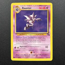 Haunter 21/62 Fossil Regular Vintage Pokemon Card WOTC Near Mint NM - Image 1