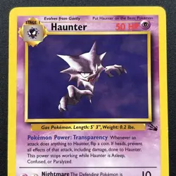 Haunter 21/62 Fossil Regular Vintage Pokemon Card WOTC Near Mint NM - Image 2