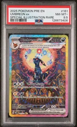 UMBREON EX PSA 8.5 2025 POKEMON PRISMATIC EVOLUTIONS PRE EN #161/131 SIR 0057 - Image 1