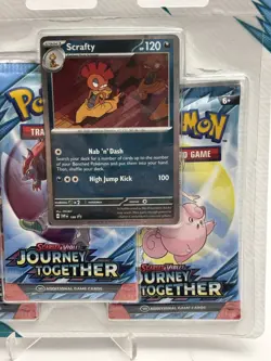 Pokemon TCG: Scarlet & Violet Journey Together 3 Pack Blister + Promo Scrafty - Image 4