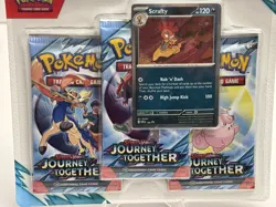 Pokemon TCG: Scarlet & Violet Journey Together 3 Pack Blister + Promo Scrafty - Image 5