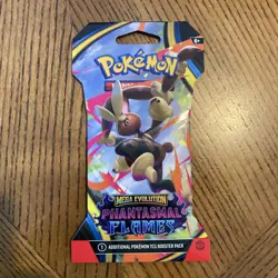 Pokemon Phantasmal Flames Sleeved Booster Pack Mega Gengar Pokemon - NEW SEALED - Image 1