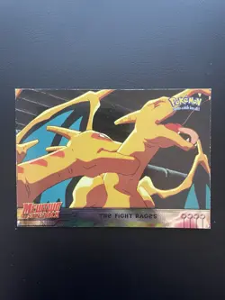 Pokemon Charizard Topps Mewtwo Strikes Back: The Fight Rages Holo Foil HP - Image 1