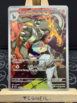 Team Rocket's Houndoom 191/182 - Pokemon Destined Rivals - Illustration Rare NM - Image 1
