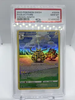 2023 POKEMON SWSH ELECTIVIRE GG08 CROWN ZENITH PSA 10 GEM MINT - Image 1