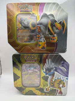 Pokemon TCG Raging Bolt ex Tin + Iron Boulder ex Tin SEALED NEW UNOPENED 10 PACK - Image 1