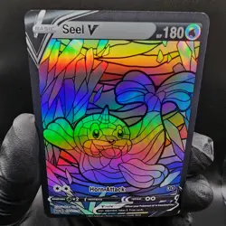 Pokemon Seel Stain Glass Custom Made Fan Art Holo - Image 2