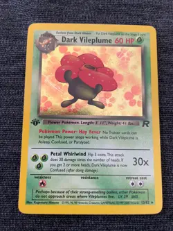 Pokemon Dark Vileplume #13 Team Rocket 1st Edition Holo Rare NM Condition - Image 1