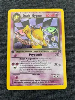 Pokemon Dark Hypno #9 Team Rocket 1st Edition Holo Rare- NM Condition - Image 1