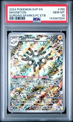 2024 Pokemon SVP EN Magneton Surging Sparks Promo Pokemon Center Stamped PSA 10 - Image 1