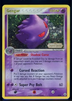 Pokemon EX LEGEND MAKER - #5/92 Gengar - Reverse Holo - ENG - SWIRL - MP - Image 1