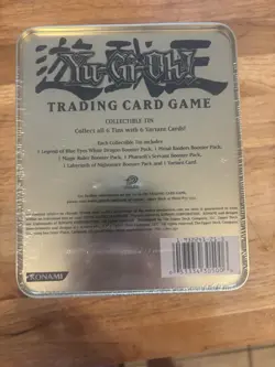 2002 Yu-Gi-Oh Kaiba Collector Tin Sealed Blue-Eyes Promo 5 Packs - Image 2