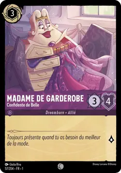 57/204 FR | Madame de Garderobe, Confidente de Belle | Disney Lorcana (2023) - Image 1