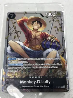 P-075 Monkey.D.Luffy Promo Card TS-02 Tin Set 02 ENGLISH SEALED - Image 1