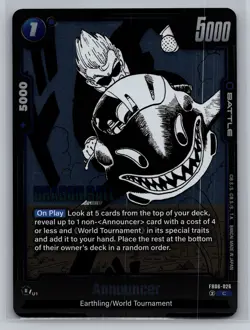 Dragon Ball Super Card Game Manga Booster 01 #FB06-026 Announcer - Image 1