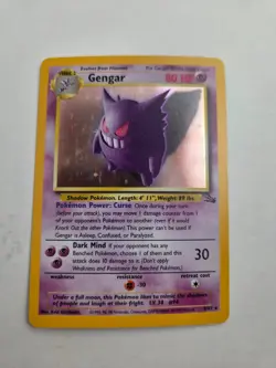Gengar Pokemon Card TCG 5/62 Fossil Set Holo Rare 1999 WOTC 80 HP - Image 1